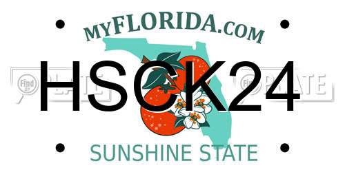 HSCK24 Florida License Plate