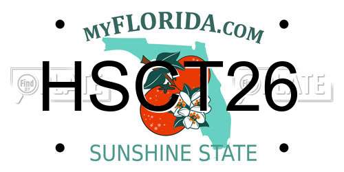 HSCT26 Florida License Plate