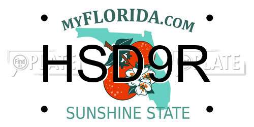 HSD9R Florida License Plate