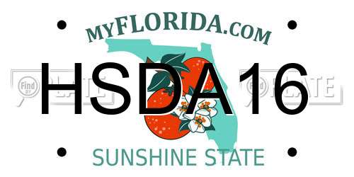 HSDA16 Florida License Plate