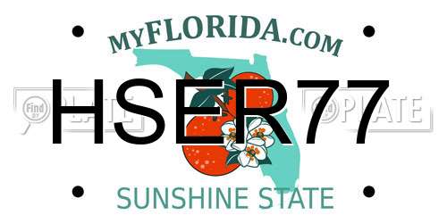 HSER77 Florida License Plate