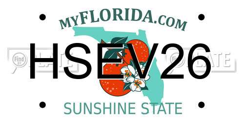 HSEV26 Florida License Plate