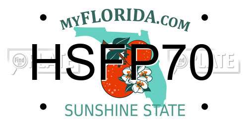 HSFP70 Florida License Plate