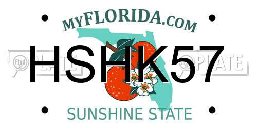 HSHK57 Florida License Plate