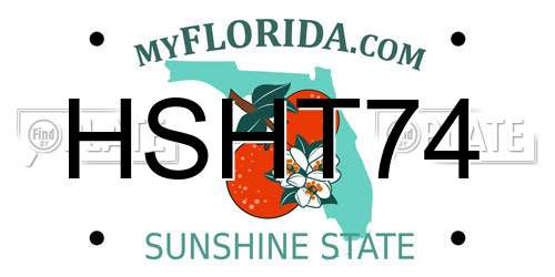 HSHT74 Florida License Plate