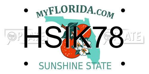 HSIK78 Florida License Plate