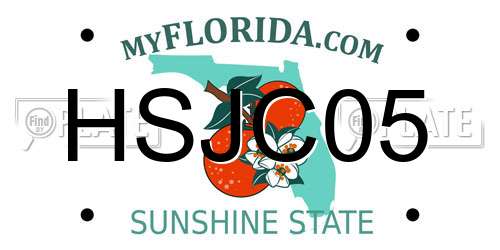 HSJC05 Florida License Plate