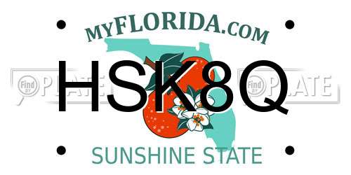 HSK8Q Florida License Plate