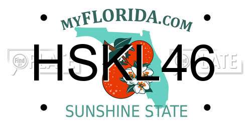 HSKL46 Florida License Plate
