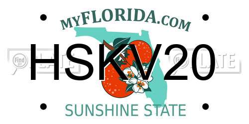 HSKV20 Florida License Plate