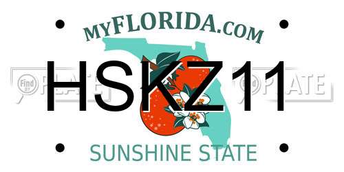 HSKZ11 Florida License Plate