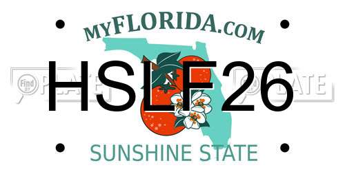 HSLF26 Florida License Plate