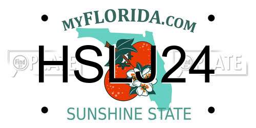HSLJ24 Florida License Plate