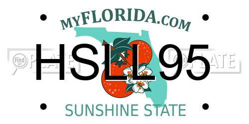 HSLL95 Florida License Plate