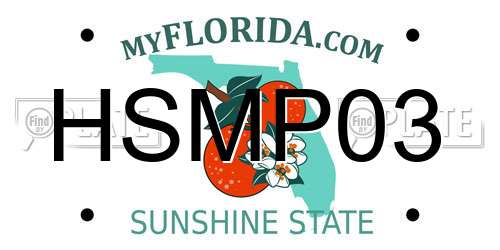 HSMP03 Florida License Plate