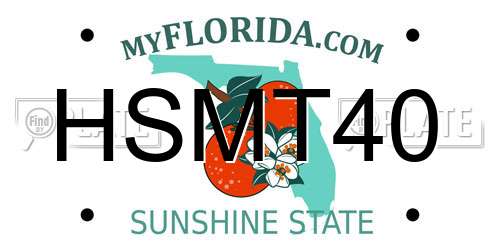 HSMT40 Florida License Plate