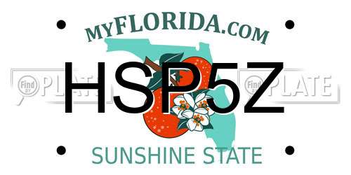 HSP5Z Florida License Plate