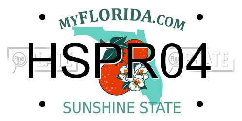 HSPR04 Florida License Plate