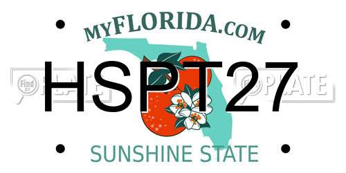 HSPT27 Florida License Plate