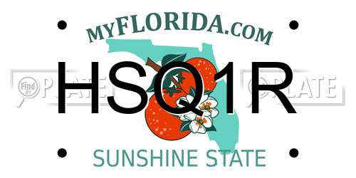 HSQ1R Florida License Plate