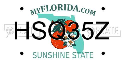 HSQ35Z Florida License Plate