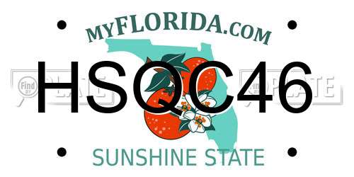 HSQC46 Florida License Plate
