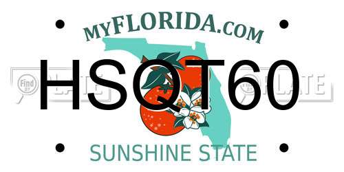 HSQT60 Florida License Plate