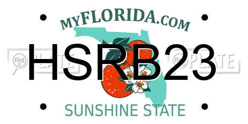 HSRB23 Florida License Plate