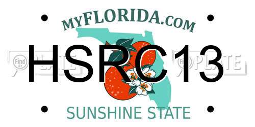 HSRC13 Florida License Plate