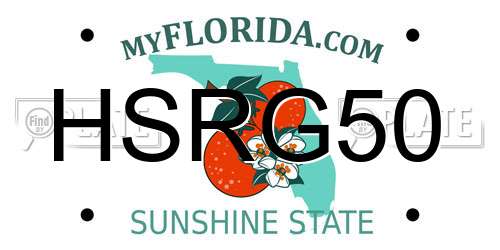 HSRG50 Florida License Plate