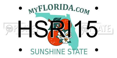 HSRI15 Florida License Plate