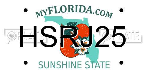HSRJ25 Florida License Plate