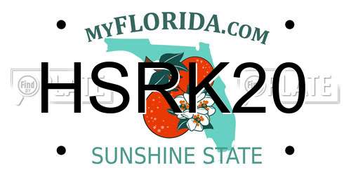 HSRK20 Florida License Plate