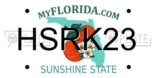 HSRK23 Florida License Plate