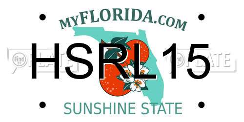 HSRL15 Florida License Plate