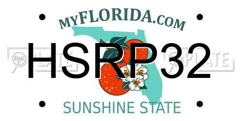 HSRP32 Florida License Plate