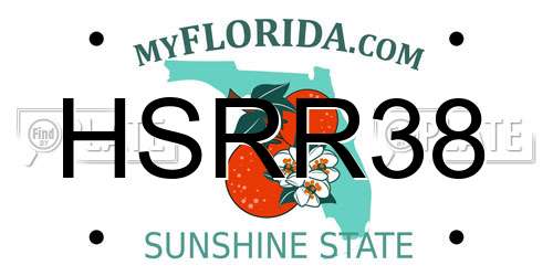 HSRR38 Florida License Plate