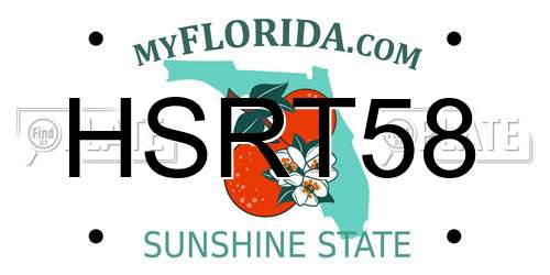 HSRT58 Florida License Plate