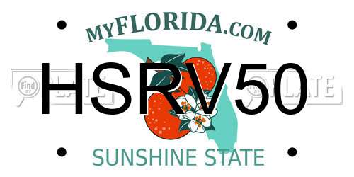 HSRV50 Florida License Plate