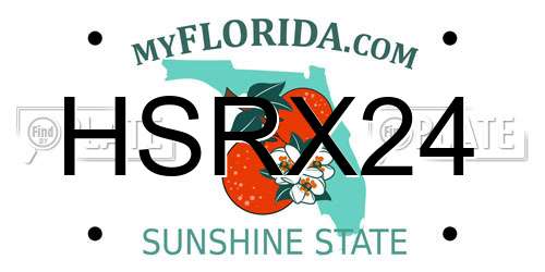 HSRX24 Florida License Plate