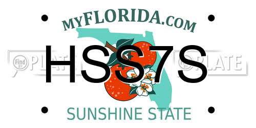 HSS7S Florida License Plate