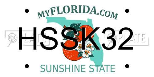HSSK32 Florida License Plate