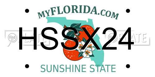 HSSX24 Florida License Plate