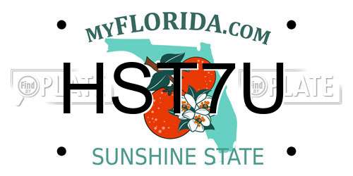 HST7U Florida License Plate