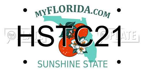 HSTC21 Florida License Plate