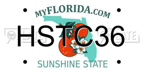 HSTC36 Florida License Plate