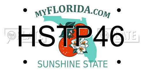 HSTP46 Florida License Plate