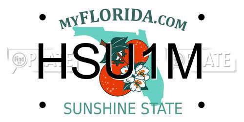 HSU1M Florida License Plate