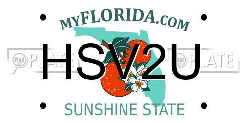HSV2U Florida License Plate