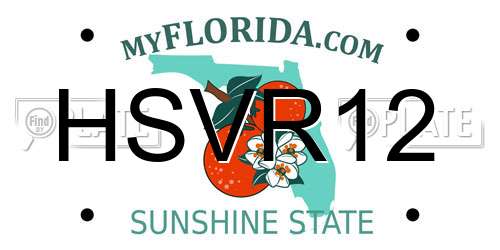 HSVR12 Florida License Plate